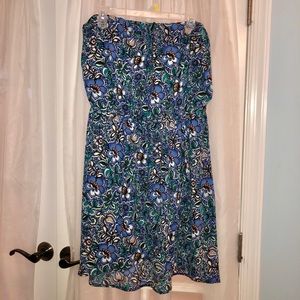 Strapless floral dress 🌸